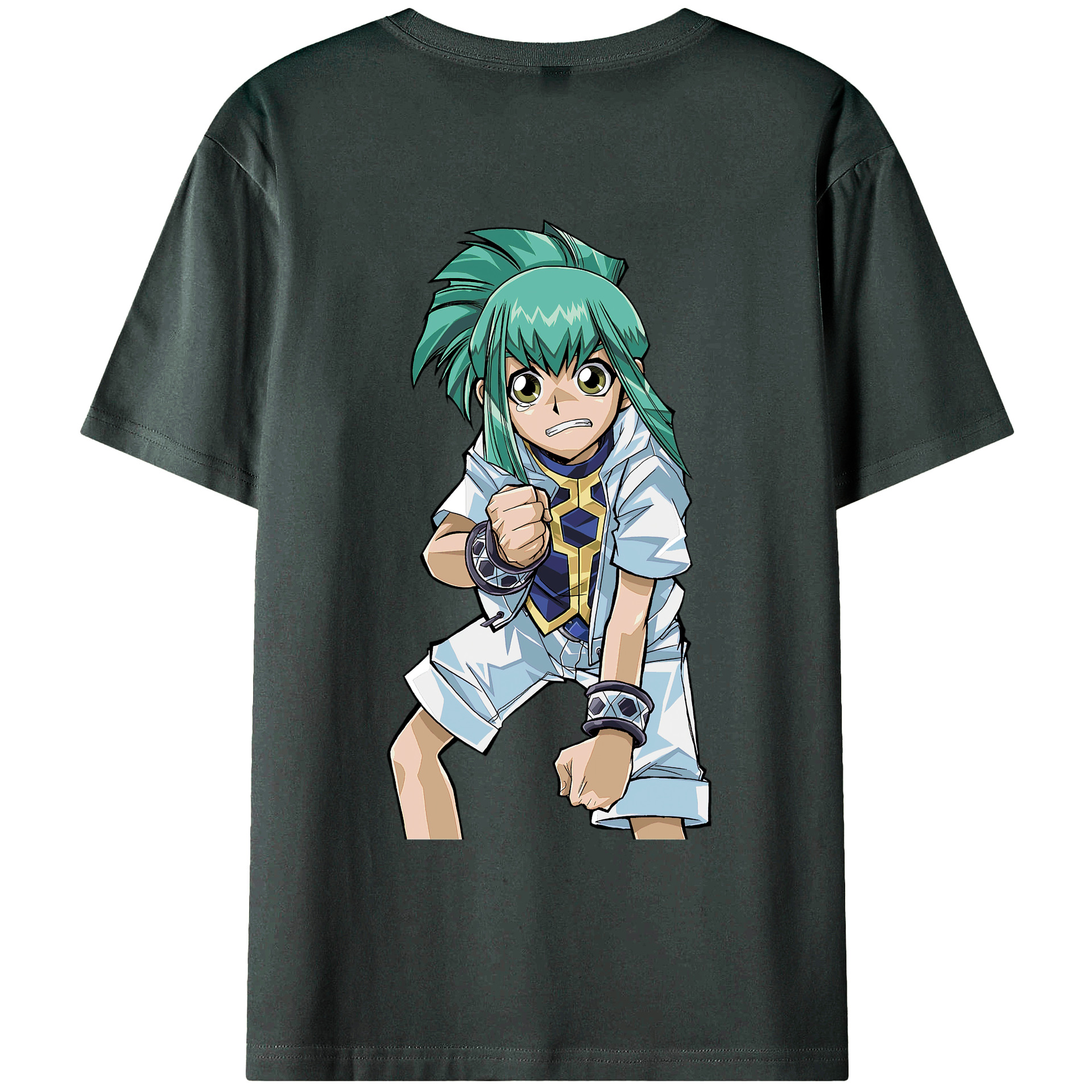 （画像用） 遊☆戯☆王 Yu-Gi-Oh! 綿100％ メンズ半袖Tシャツ（バックプリント） 通気性